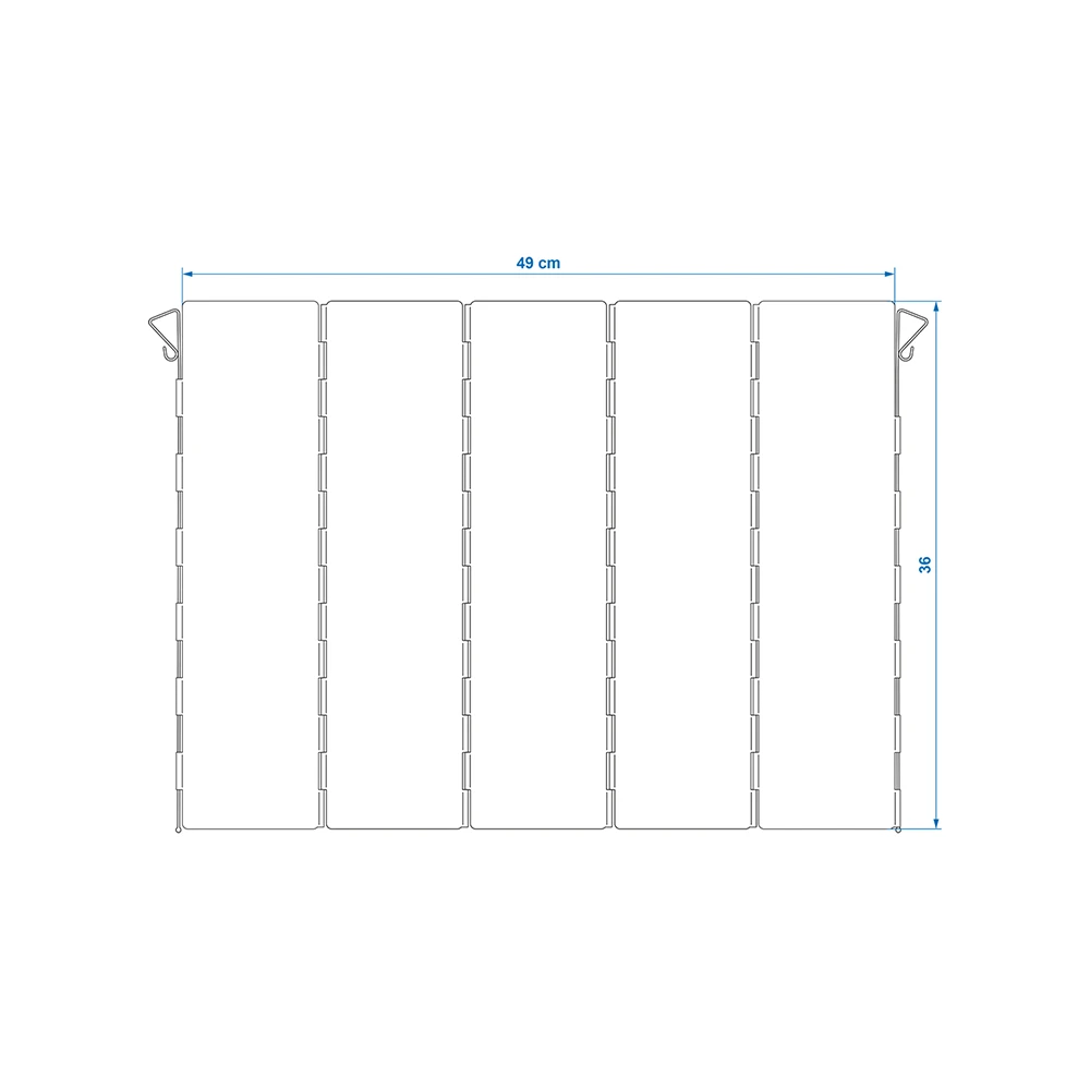 ProPlus Kookwindscherm 5-Dlg Alu Vouwb 49X36Cm