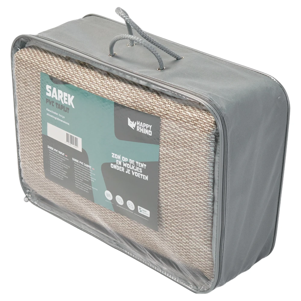 Happy Rhino Pvc Tapijt Sarek 3 X 7 Beige