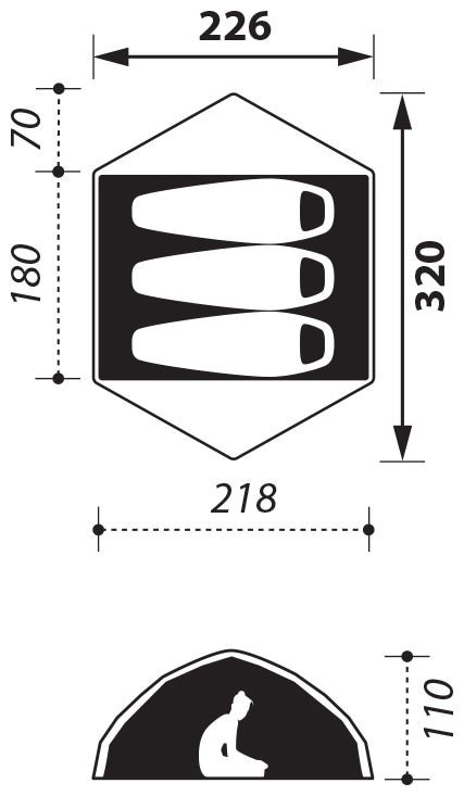 Nomad Tent Jade 3 Premium - Titanium Blue