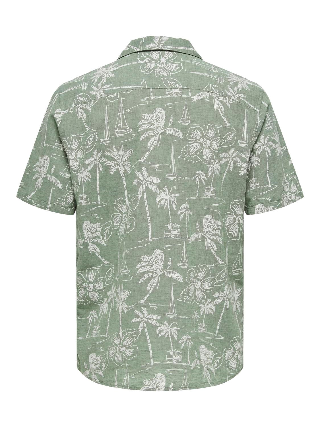 Only & Sons Caiden Ss Reg Hawaii Linen