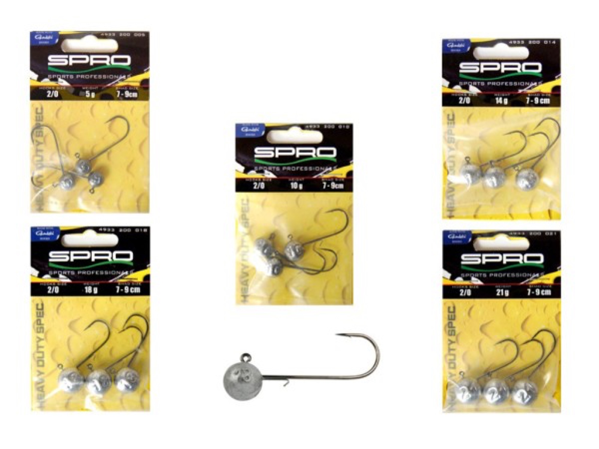 Spro Round HD Jighead 90 5g #2/0