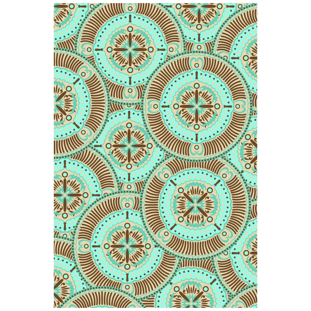 Blommie's Lifestyle Buitenkleed Blauw/Bruin/Ivoor 180X270 Cm