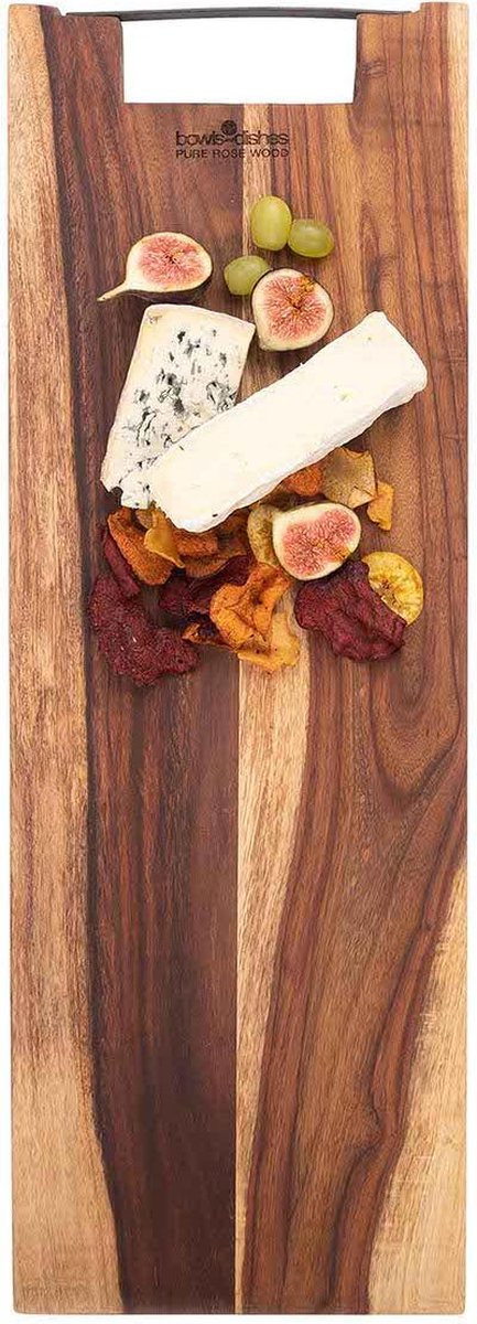 Pure Rose Wood Serveerplank 59 Cm Met Metalen Handvat