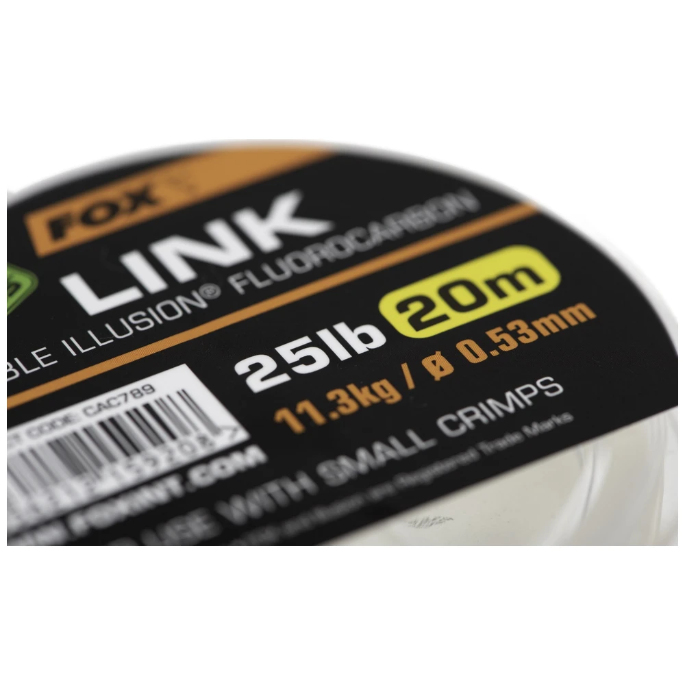Fox Edges Link Crimpable Fluorocarbon 25Lb 0.53MM