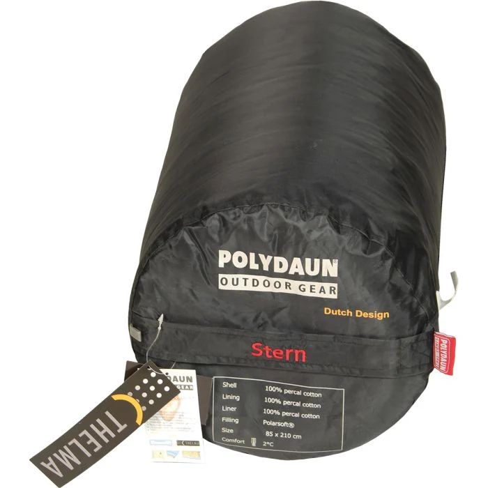 Polydaun slaapzak stern navy/mist 85X120