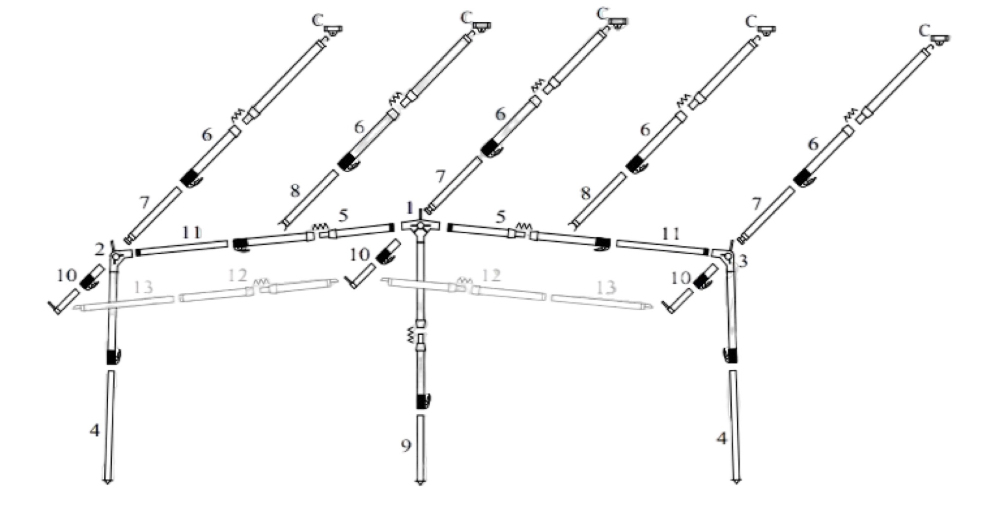Dorema Frame Ftp 250-300 10-14 Tbv Monza, Diamond LF Incl Petluifelstangen