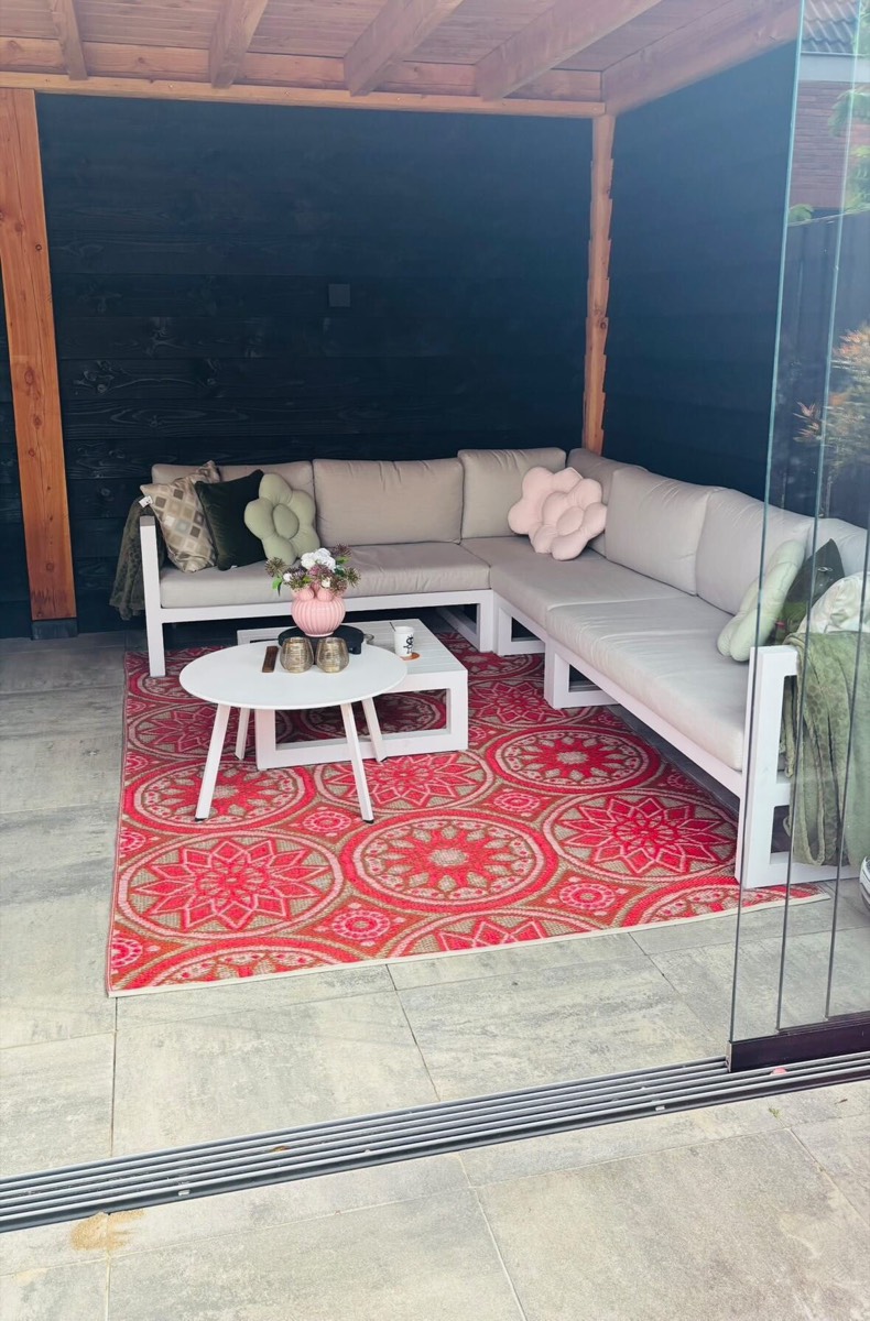Blommie's Lifestyle Buitenkleed 180x270cm Goud/Roze/Paars