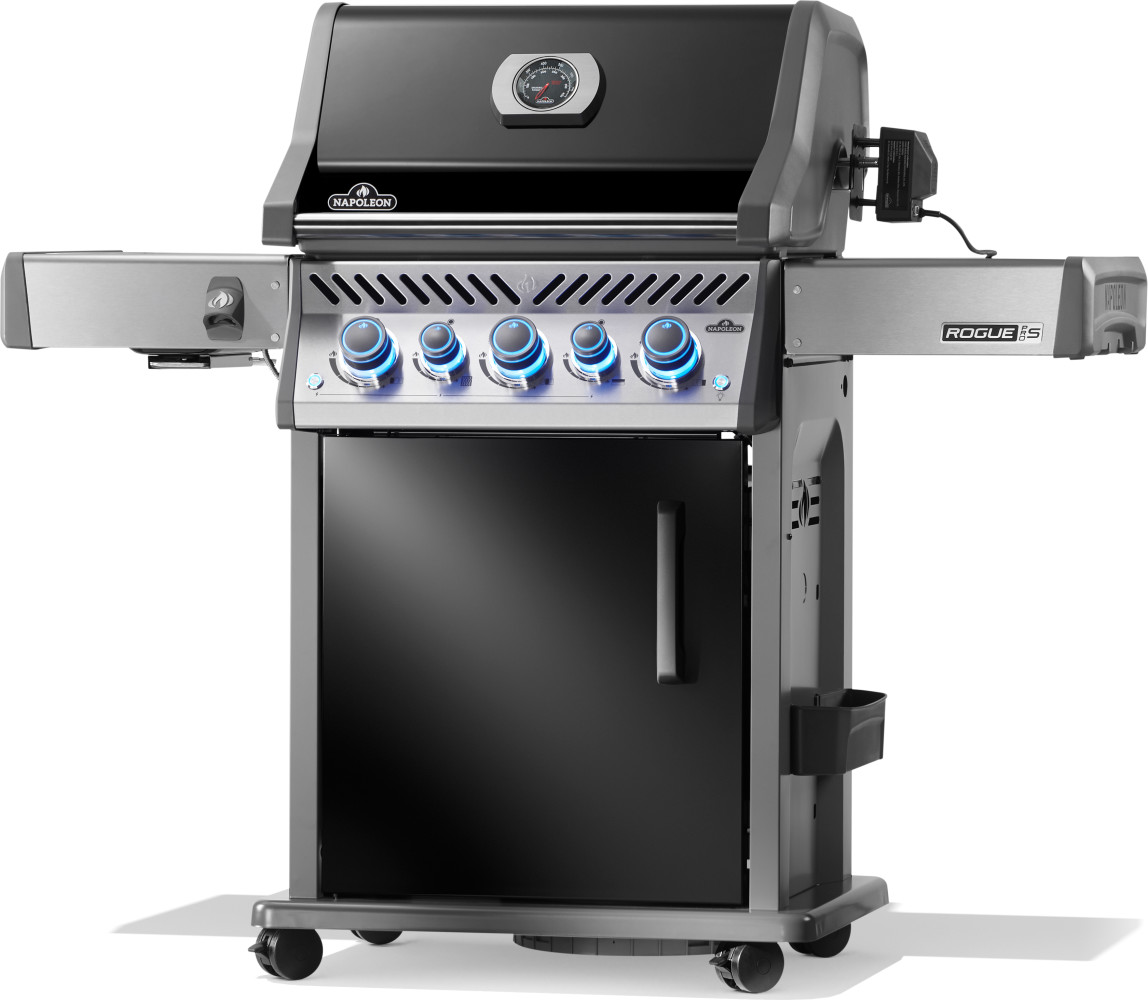 Napoleon Rogue Pro-S 425 Met Sizzle Zone En Achterbrander Zwart Incl Draaisp