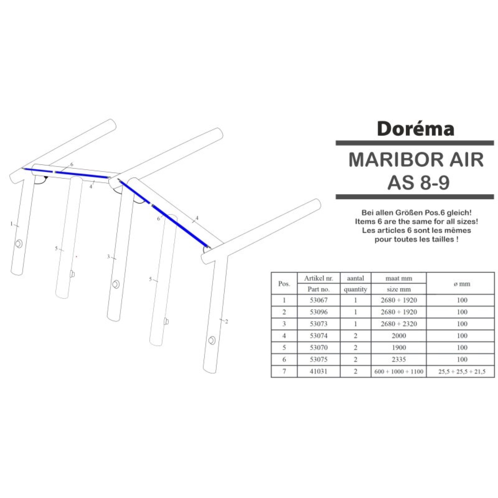 Dorema Air Tube Monaco/Daytona Air Nr 6