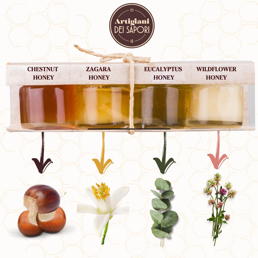 Artigiani Set Van 4 Italiaanse Honingsoorten 4x45 ML