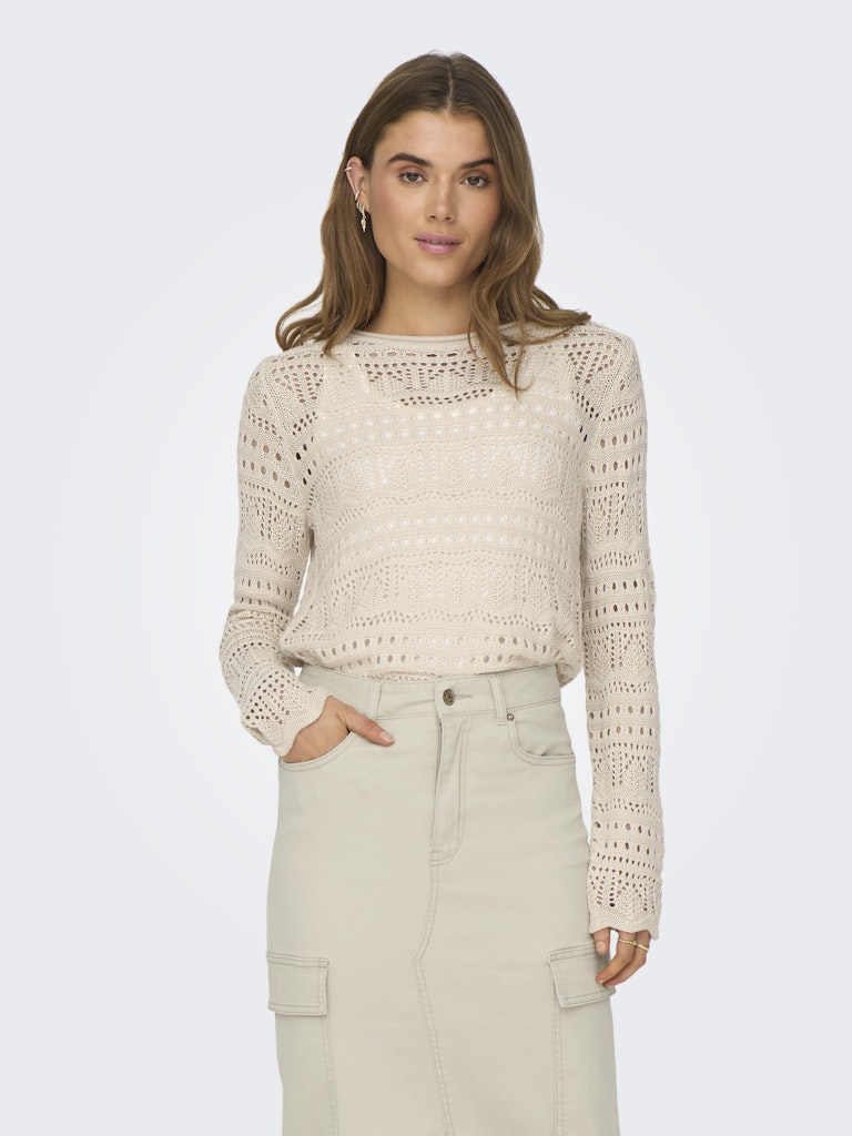 JDY Sun Lay L/S Boatneck Pullover Dames