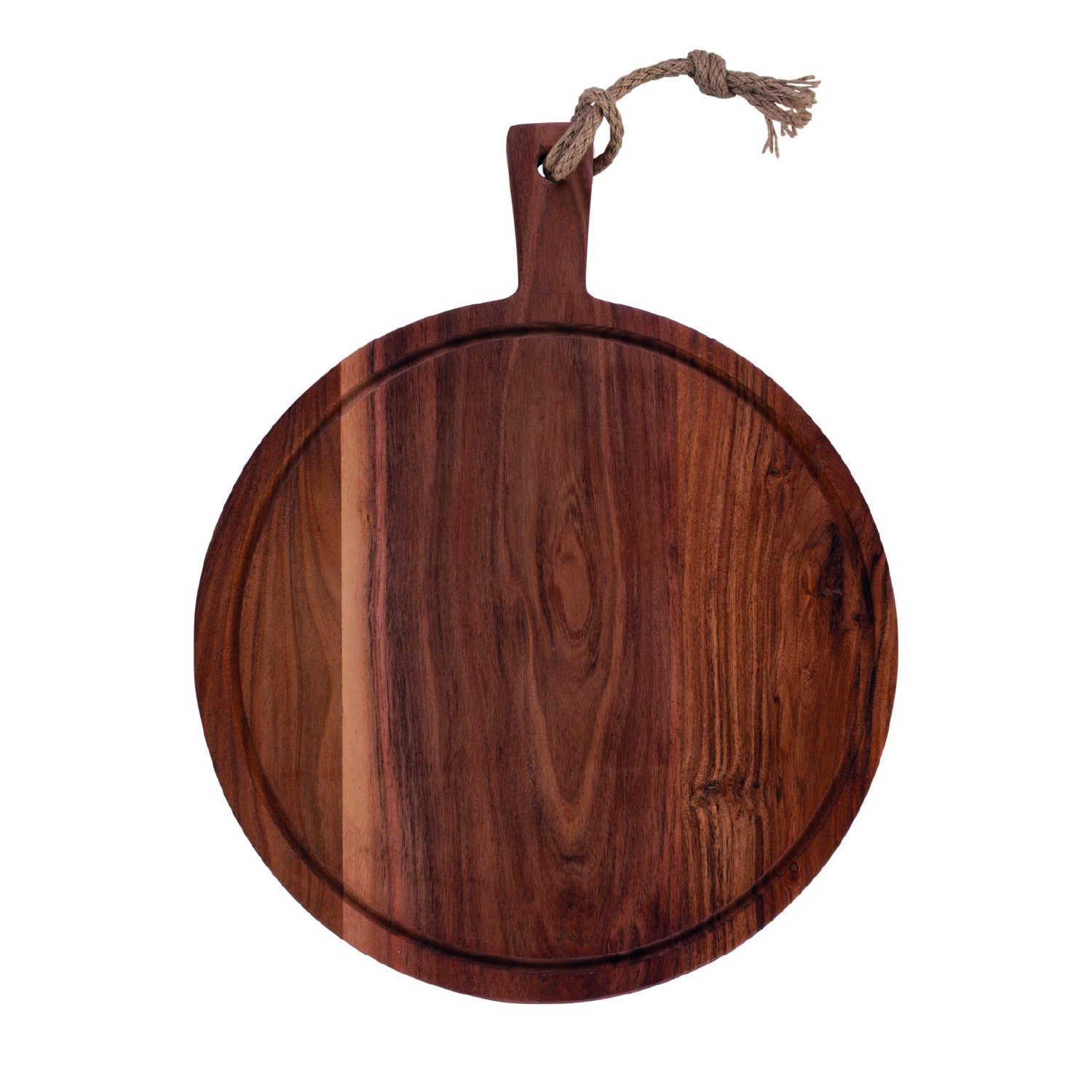 Bowls and Dishes Serveerplank Rond Met Sapgoot Acacia 40cm