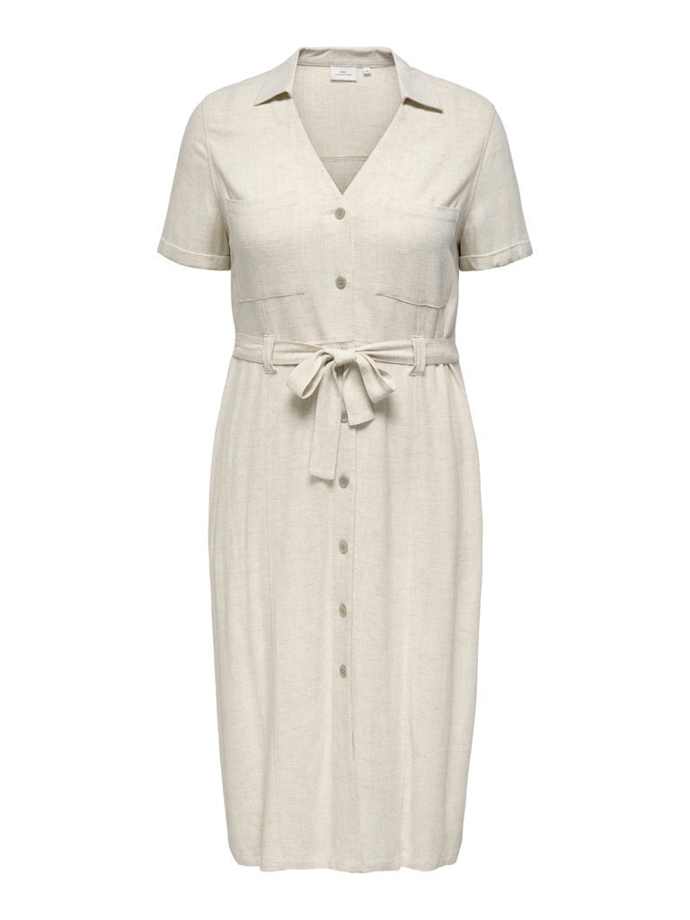 Only Carmakoma Siesta Ss Lin Bl Shirt Dress Pnt Dames
