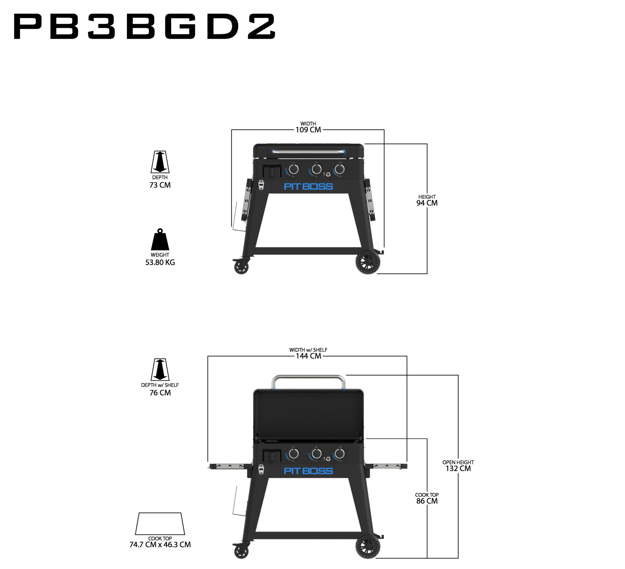 Pit Boss Ultimate Plancha 3 Burner 30Mb