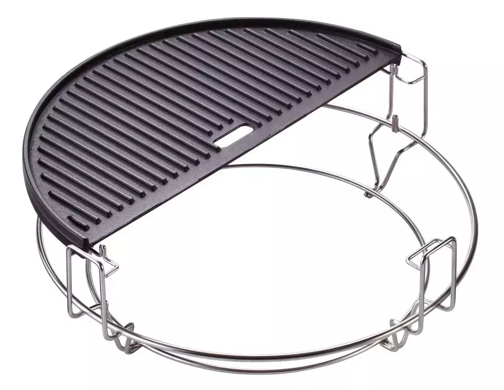 Kamado Joe Half Moon Cast Iron Reversible Griddle - Big Joe