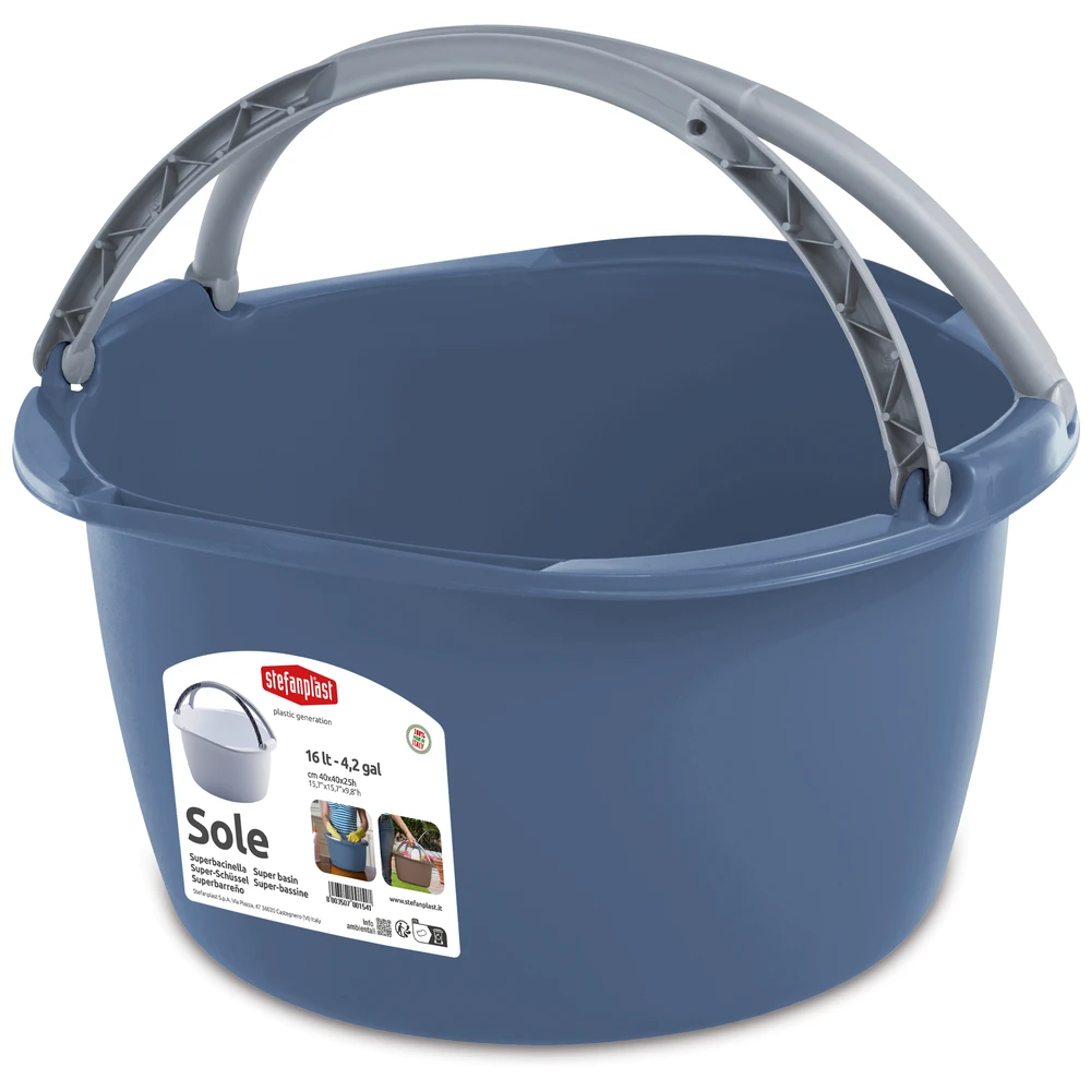 Stefanplast Wasbak Rond 16 Ltr Ass. Kleur