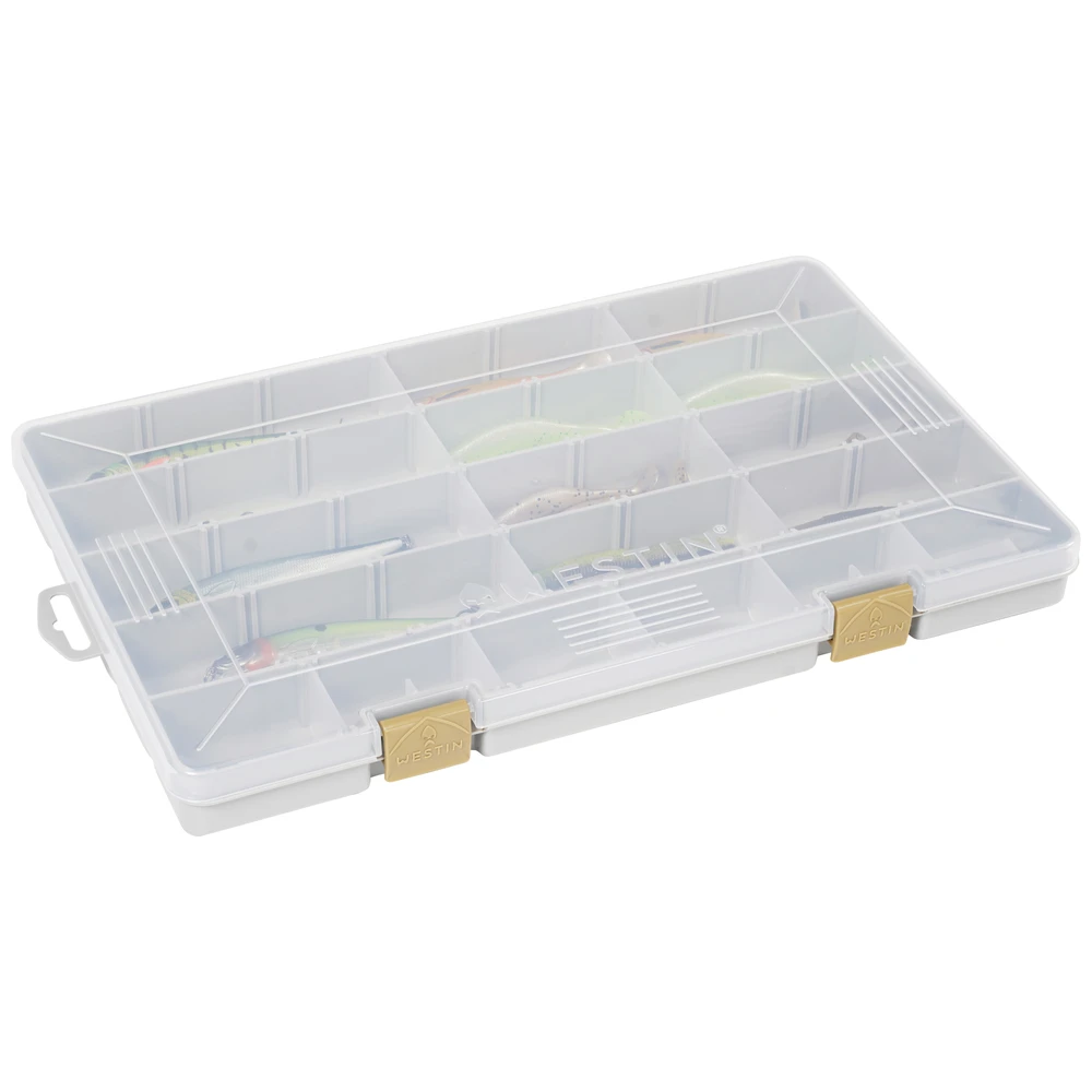 Westin W3 Tacklebox 355X225X35Cm Grey/Clear