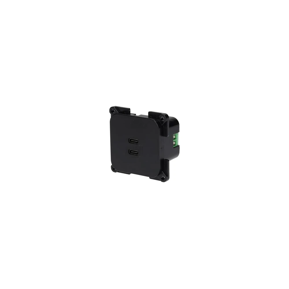 Haba C-Line 2X Usb-C Vierkant Zwart - Verpakt