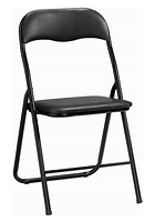 Vouwstoel Skai Bekleding Zwart 