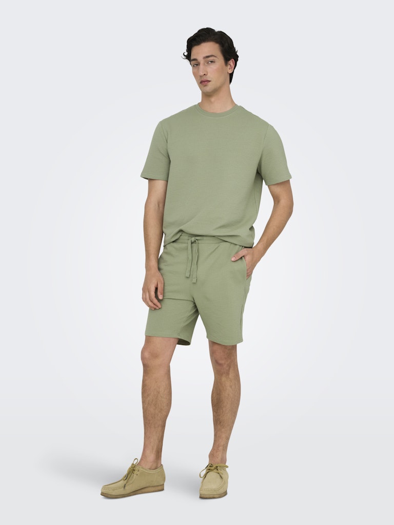 Only & Sons Kian Life Reg Seersucker Ss Tee Heren