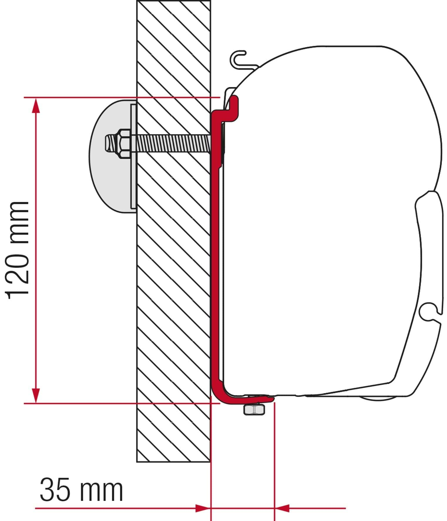 Fiamma Kit S 400 Optional - 1 Beugel 40 Cm