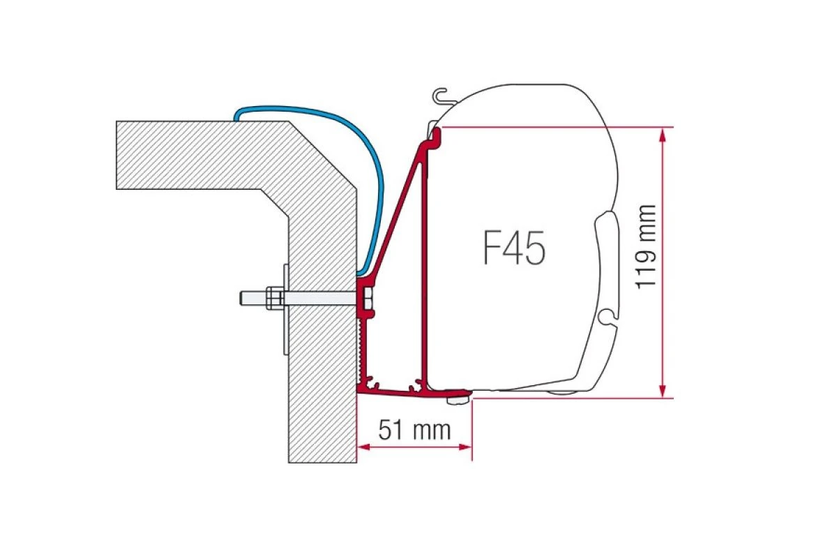 Fiamma Adapter Rapido Serie 6 - 350