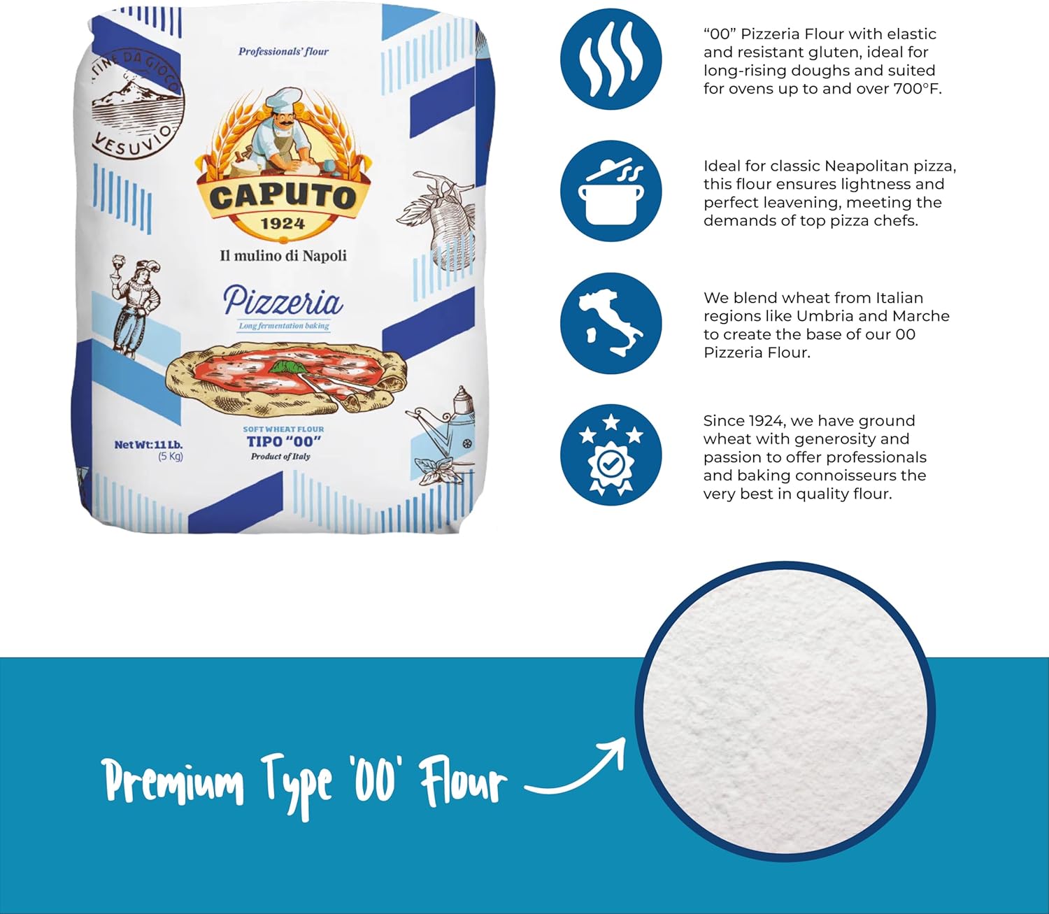 Caputo Pizzeria 00 Pizzabloem 5 Kg