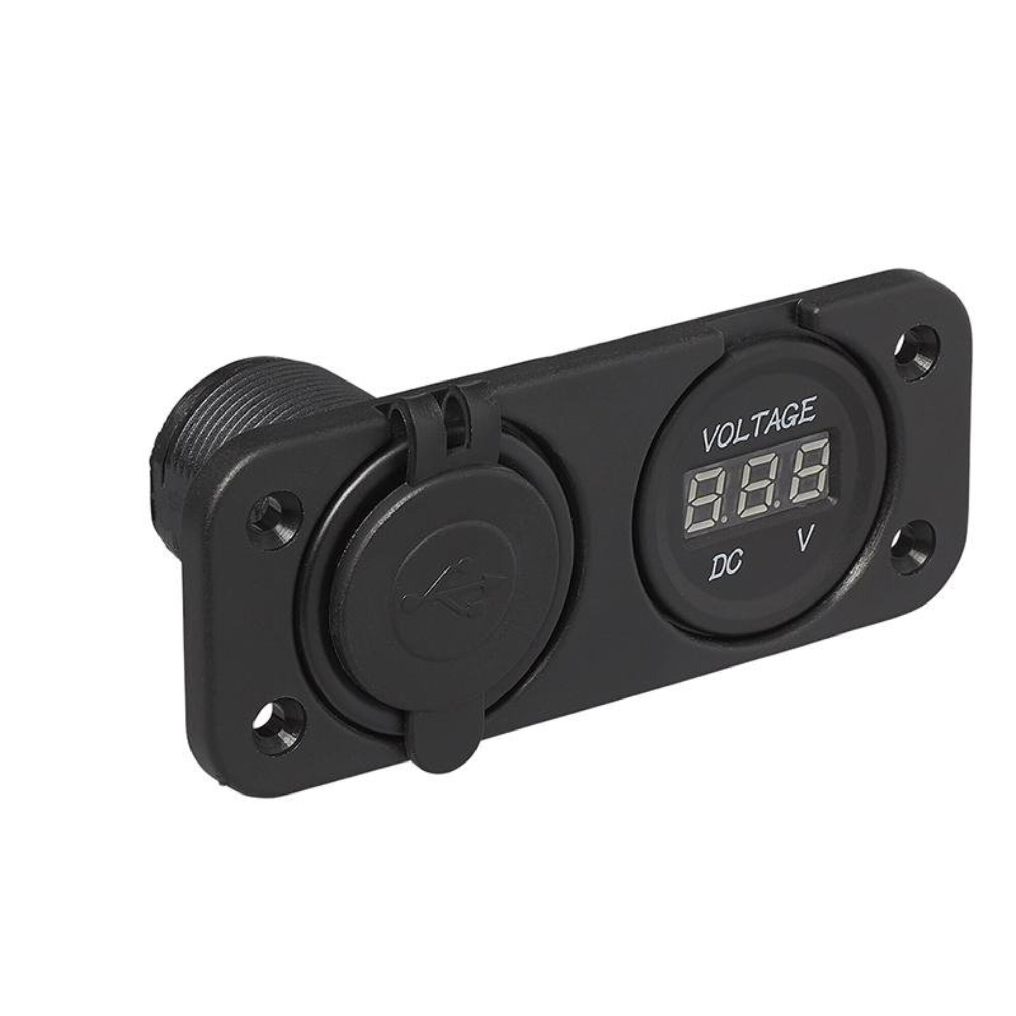 ProPlus Inbouw Kit: Voltmeter 6-30V + Usb Poort Dubbel 2X2100mA 