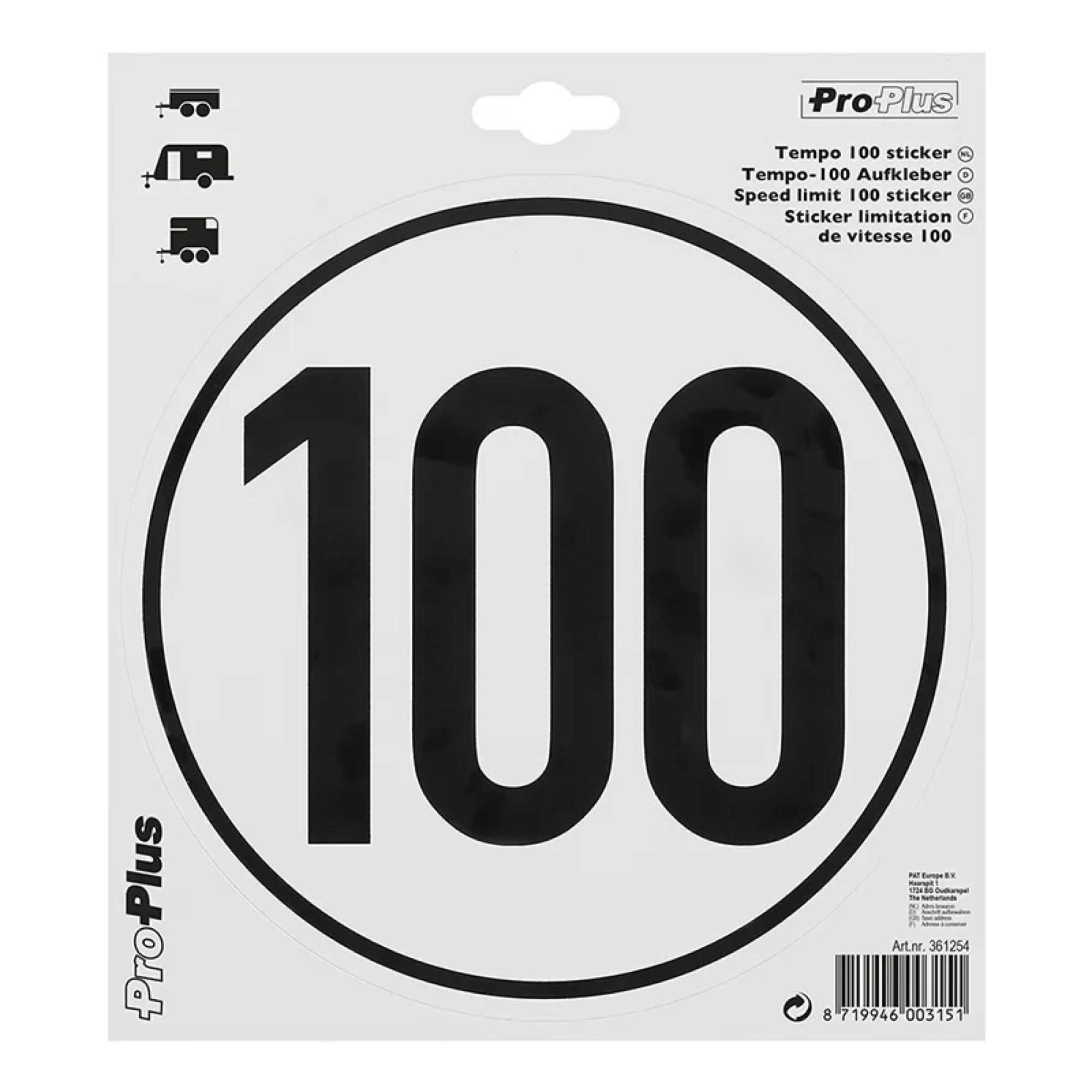 ProPlus Tempo 100 Sticker