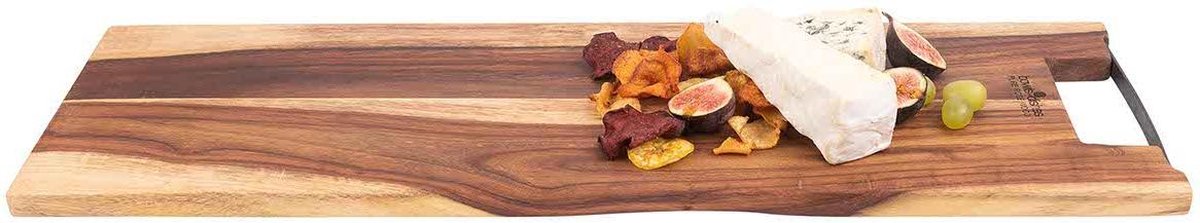Pure Rose Wood Serveerplank 59 Cm Met Metalen Handvat