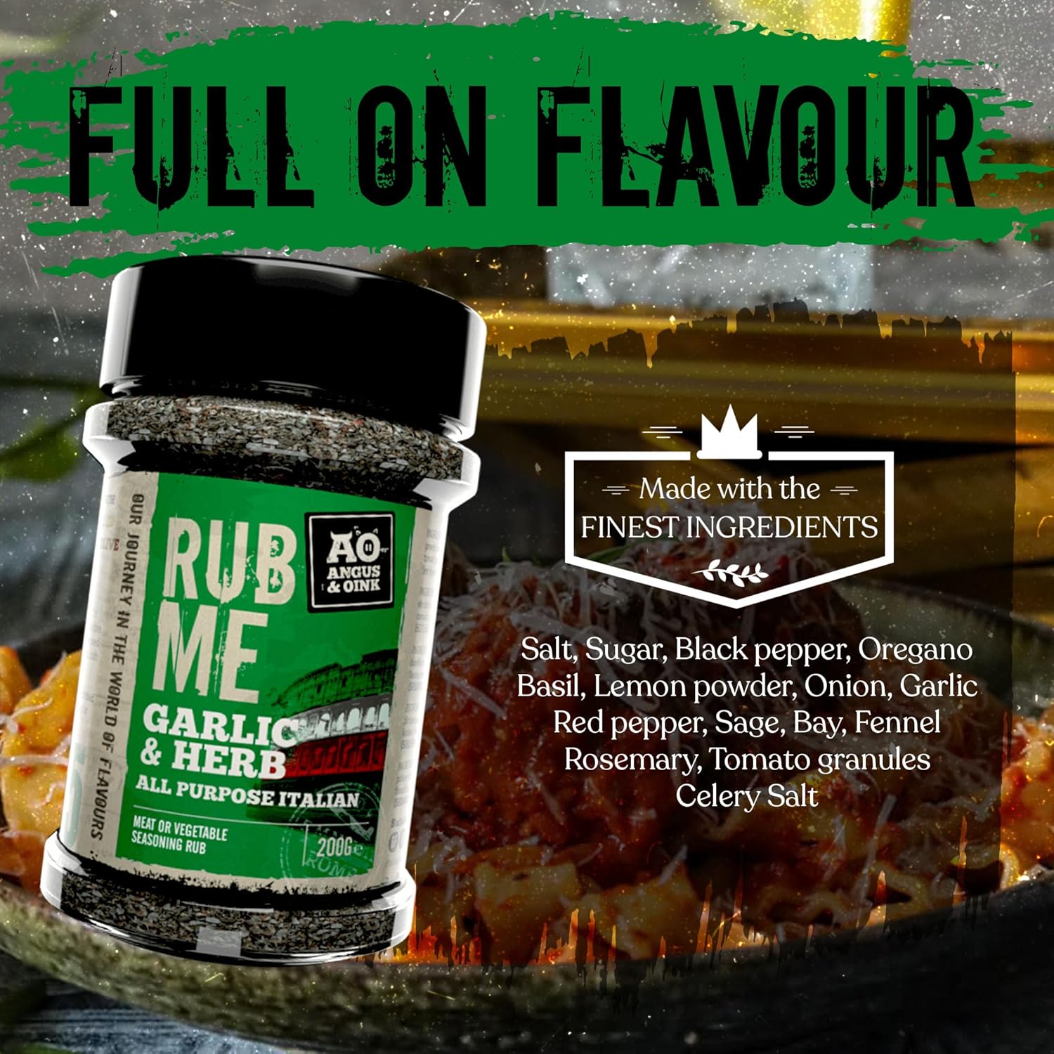 Angus & Oink Rub Garlic & Herb 200 Gr