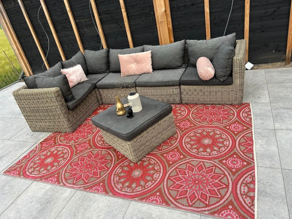 Blommie's Lifestyle Buitenkleed 180x270cm Goud/Roze/Paars