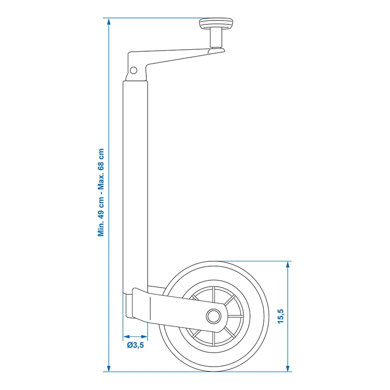 Neuswiel 35Mm Kunststof Velg Met Rubberband 160X40Mm