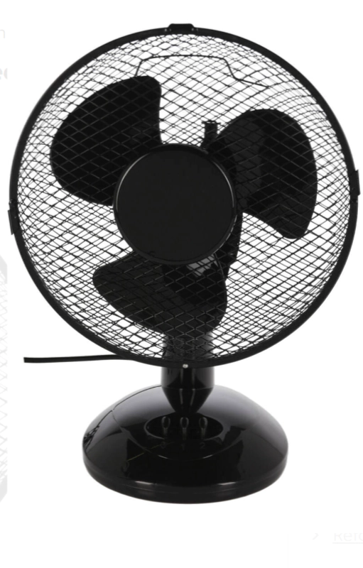 Ventilator Tafelmodel 23Cm Zwart