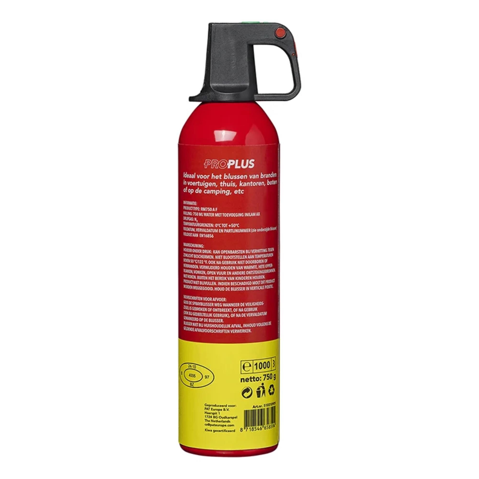 ProPlus Brandblusser 750Ml A F Schuim NL ProPlus Brandblusser 750Ml A F Schuim NL
