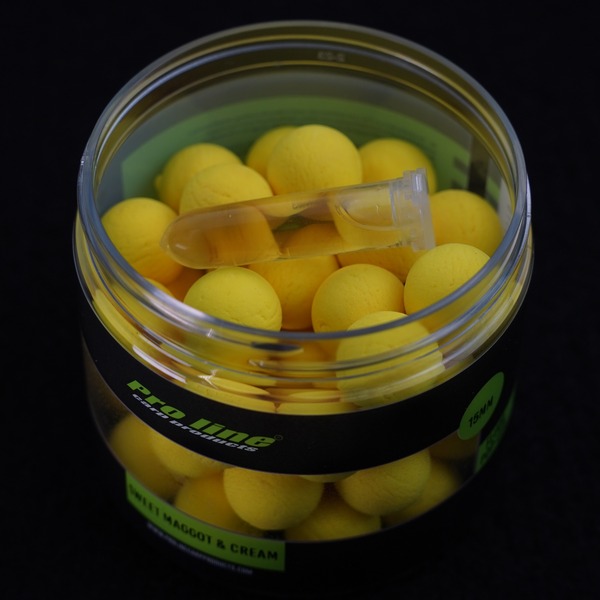 Pro Line Fluor Pop-Ups Sweet Maggot & Cream 15Mm