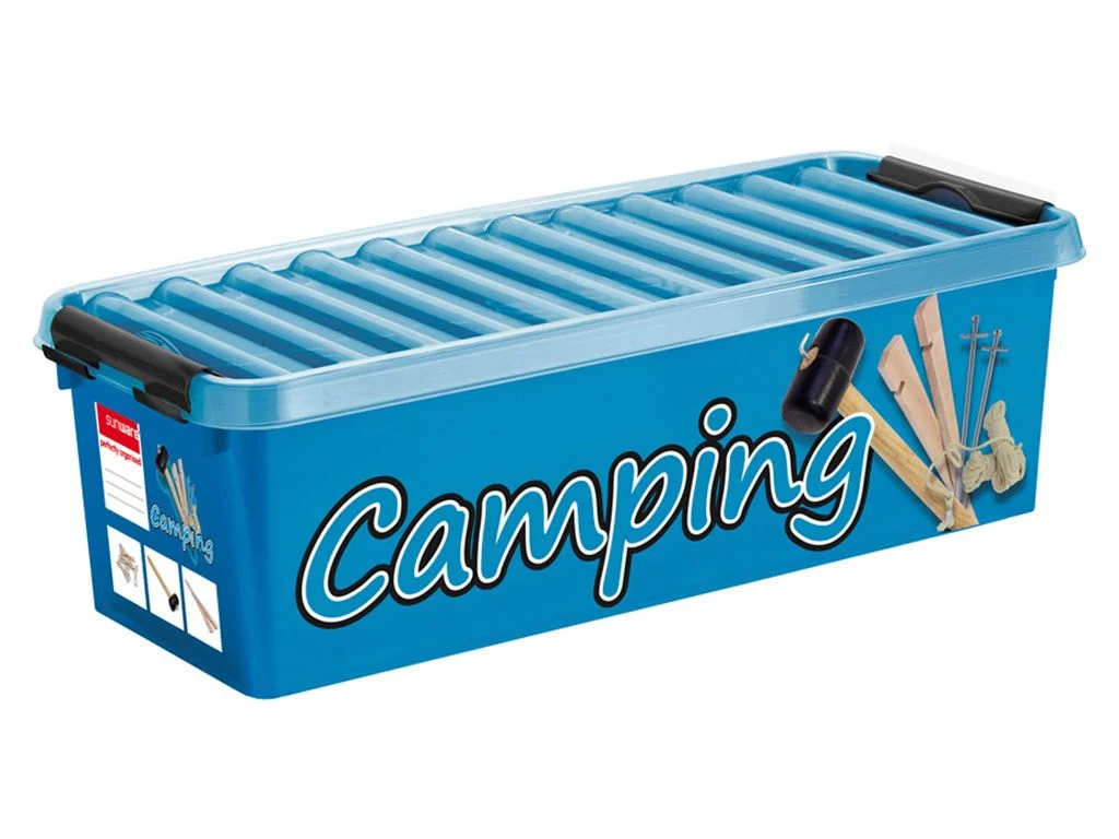 Sunware Camping Opbergbox 9,5L - Blauw/Transparant