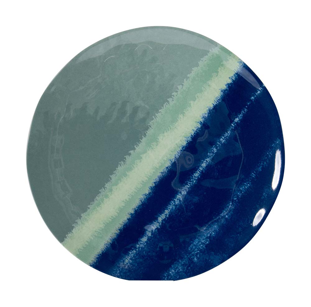 Bo-Camp Servies Halo Blauw/Groen 12-delig