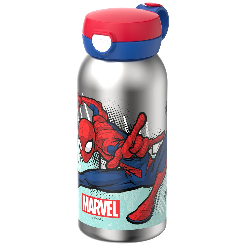 Mepal Rvs Drinkfles Met Flipdop Campus 600 Ml - Spiderman