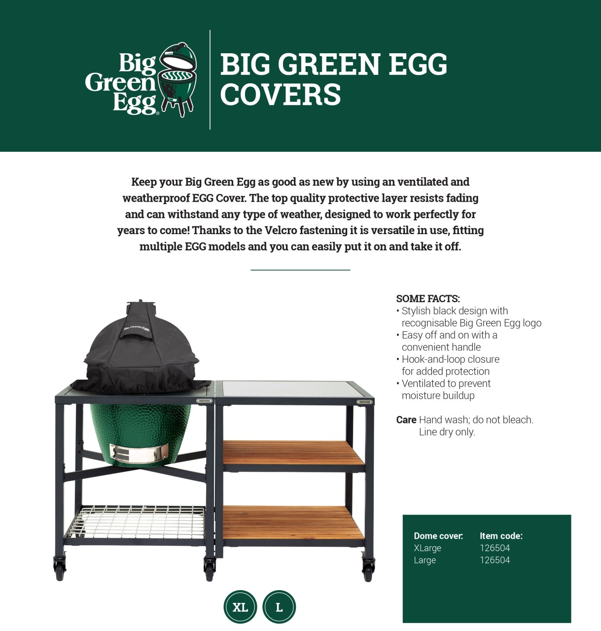 Big Green Egg Cover Dome XL, Large