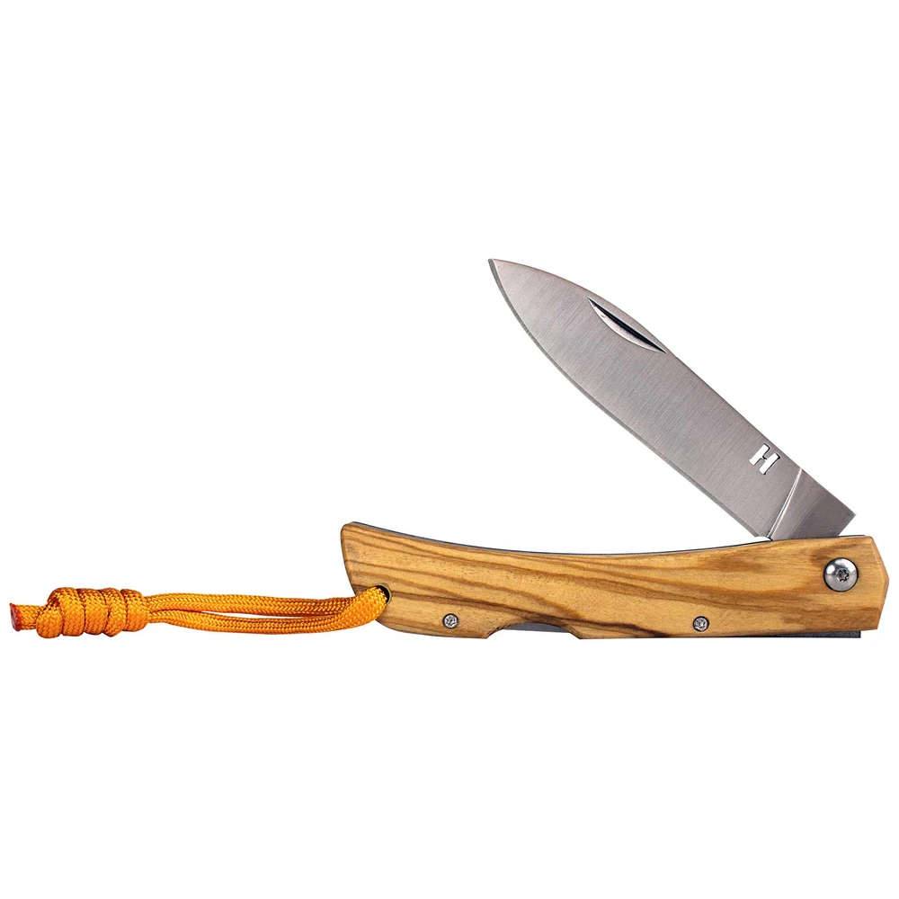 Homey's Zakmes Olly - Rvs/Olijfhout - 21Cm