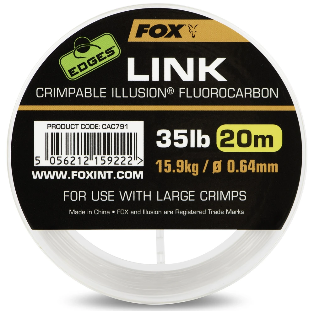 Fox Edges Link Crimpable Fluorocarbon 25Lb 0.53MM