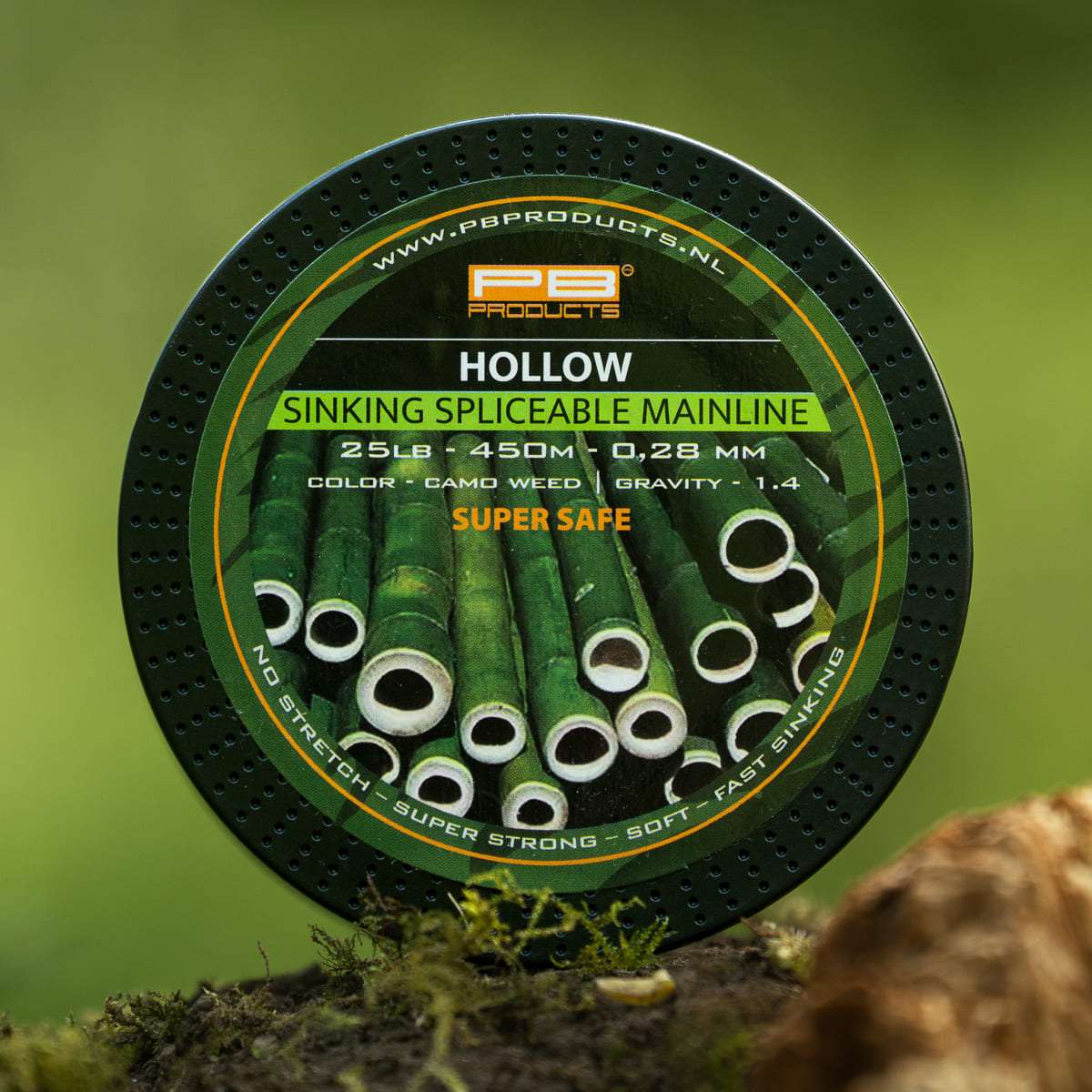PB Products Hollow Braid 0.28mm 25lb 450M Splicable Camo Weed
