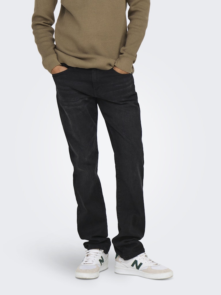Only & Sons Weft Regular Black 8638 Mat Heren 