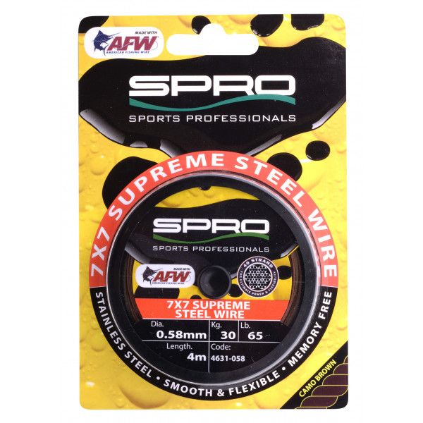 Spro Super Steel Afw Wire 18Kg 0.46Mm 4M