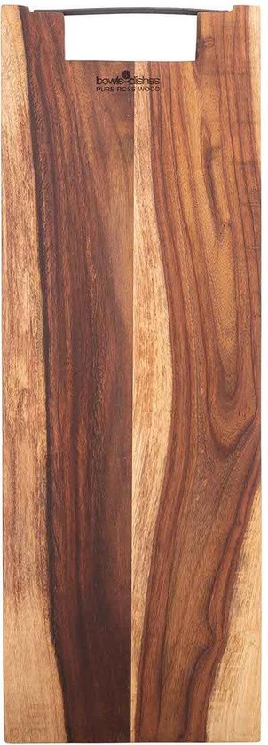 Pure Rose Wood Serveerplank 59 Cm Met Metalen Handvat