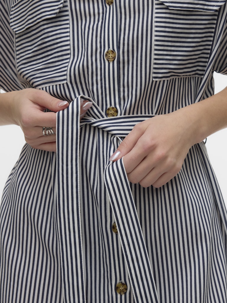 Vero Moda Bumpy Ss Short Shirt Dress Dames