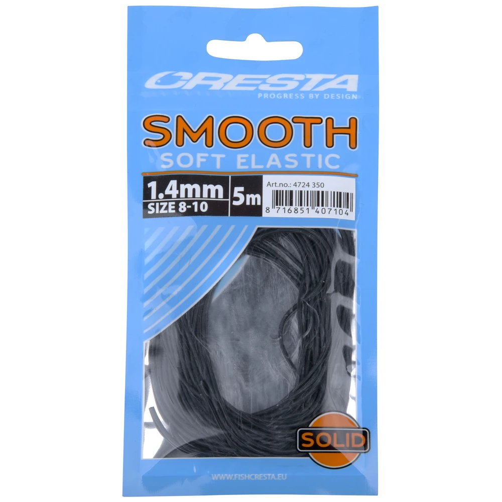 Cresta Smooth Soft Elastic Black 1.4Mm 5M