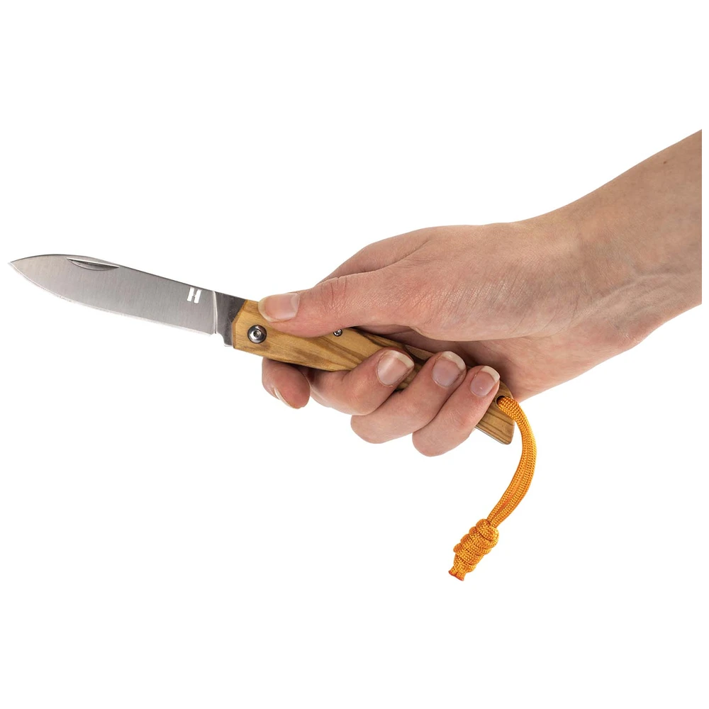 Homey's Zakmes Olly - Rvs/Olijfhout - 21Cm