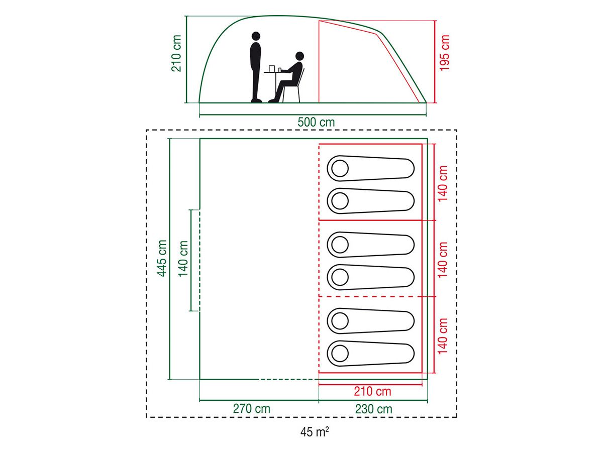 Coleman Tent Vespucci 6 - Blauw